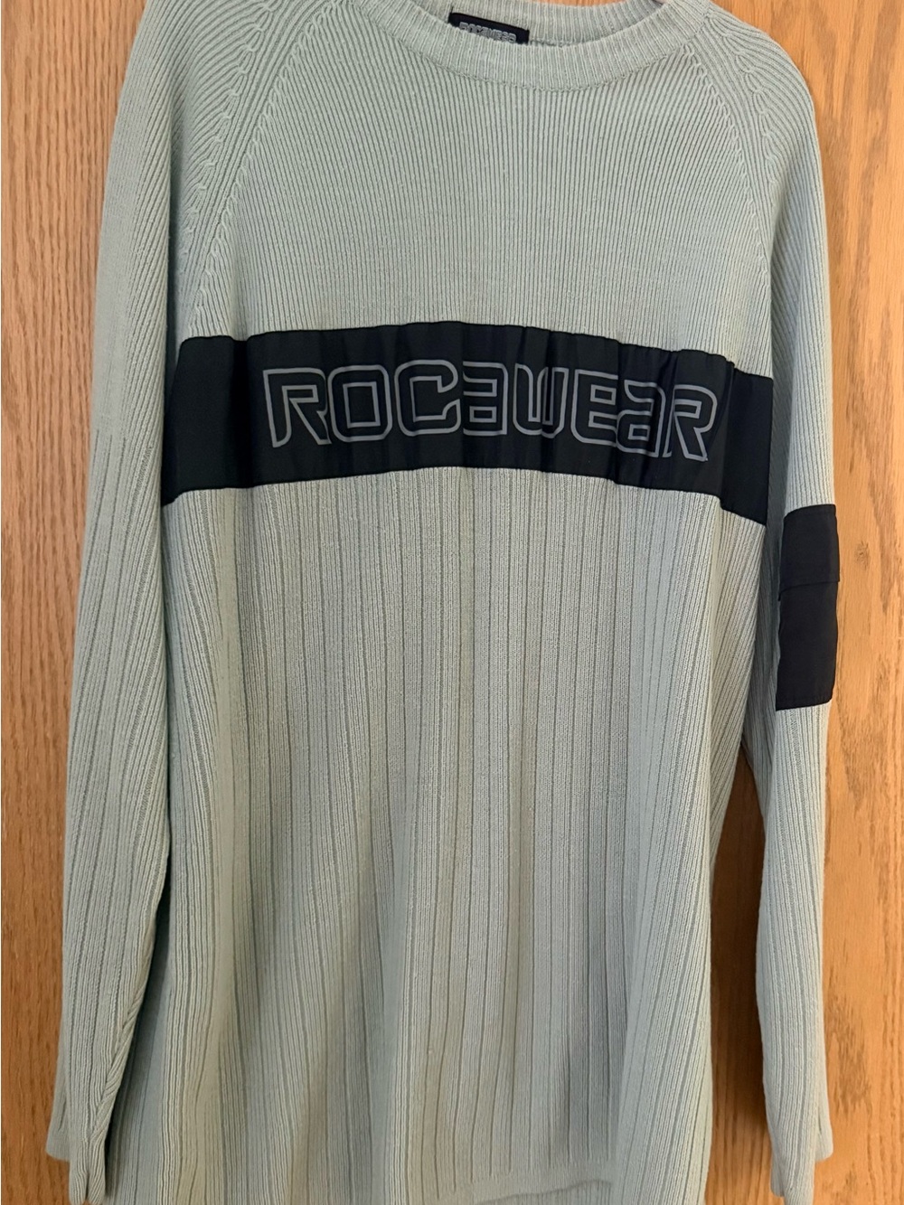 Rocawear Gray Crewneck Sweater with Black Chest Band